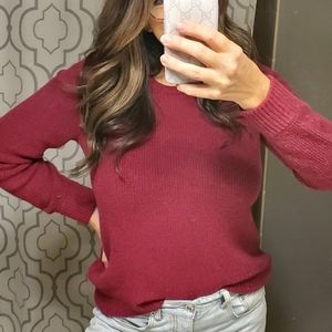 J. Crew Hi-Low Merino Wool and Alpaca Sweater